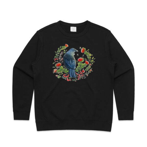 Christmas Party - Tui & Pohutukawa Tree tee NZ native birds - AS Colour Mens Staple Longsleeve Tee Thumbnail